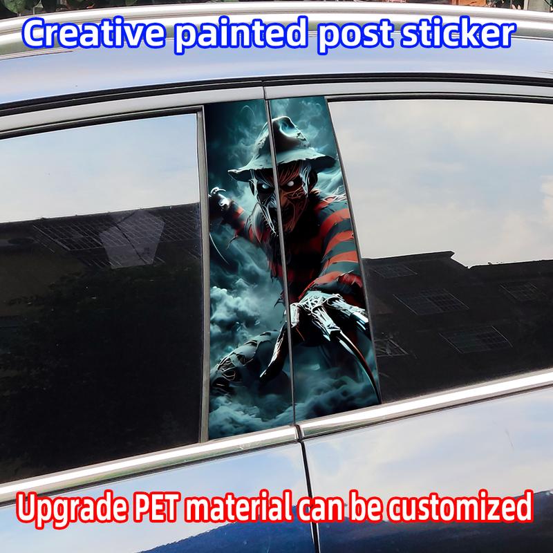 Ghost Car Stickers Car B-pillar Vinyl Decals Waterproof Auto Center Pillar Sticker Cover Scratches Vehicle Decors Accessories