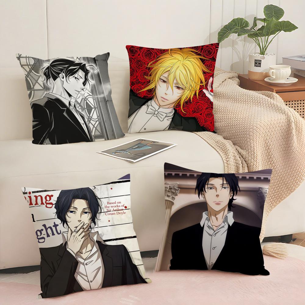 Anime M-Moriarty Der Patriot Kissenbezug Weicher Kurzer Plüsch Kissenbezug Glatte Gemütliche Textur Ästhetisches Kissenbezug Heimdekoration
