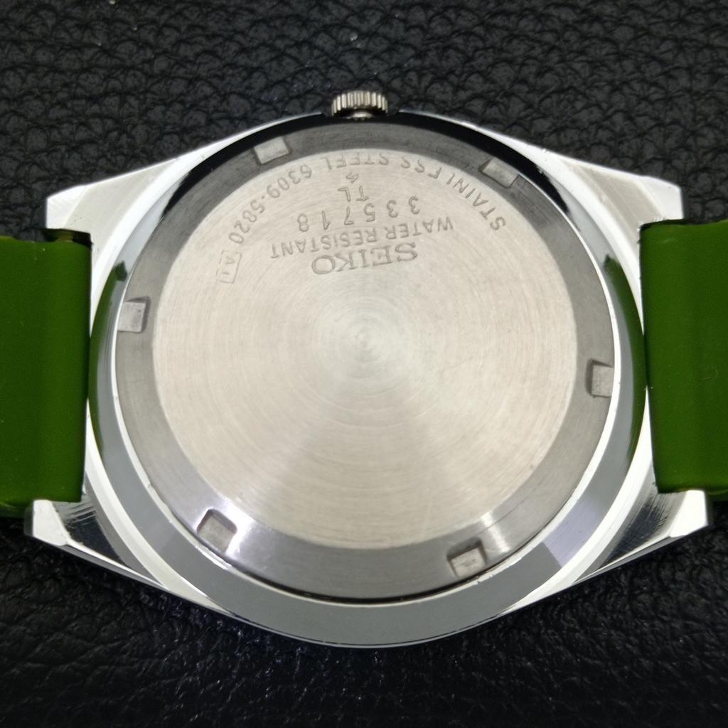 REFURBISHED VINTAGE SEIKO 5 AUTOMATIC JAPAN MENS GREEN DIAL WATCH A435125-2 R122-a435125