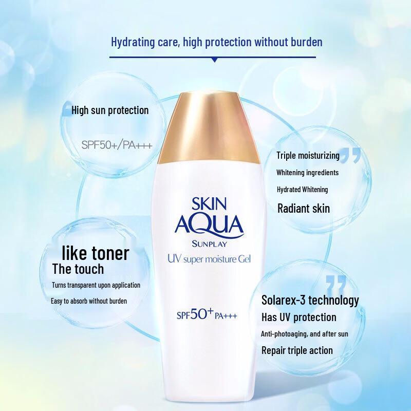 Mentholatum Sunplay Double Hydration Watery Sunscreen Lotion (80g X 2)