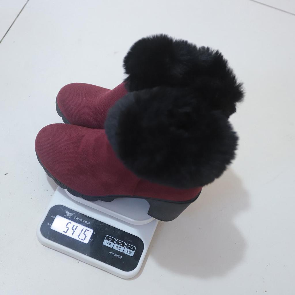 Herbst Einfarbig Plüsch High Heel Stiefeletten für Damen, Größen 35-42