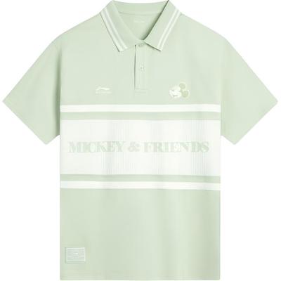 Li Ning Sports Trend Series Casual Simple Striped Print Pullover Polo Comfortable Versatile Short Sleeve T-Shirt Men Tops APLV501-3