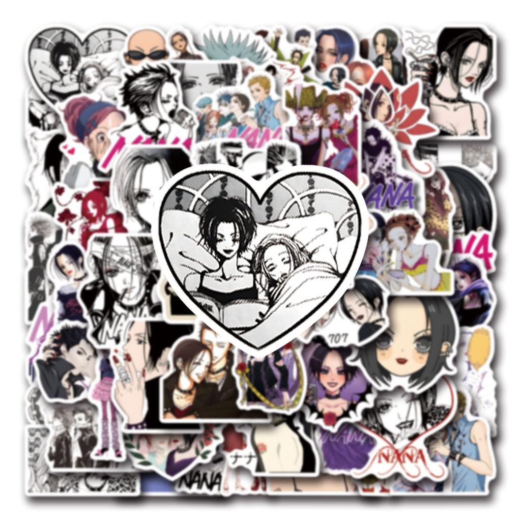 50Pcs Japanese Girls Comics Nana Waterproof Cartoon Stickers Decoration Notebook Mobile Guitar Water Cup Suitcase Graffiti Toys