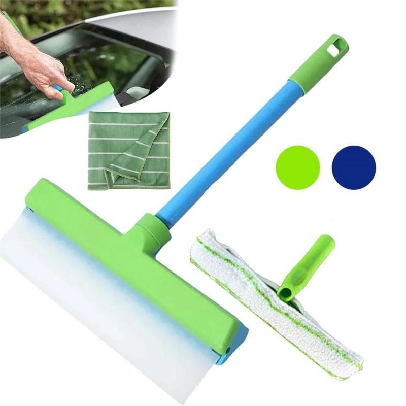 MultiPurpose Window Squeegee Kits Flexible Handle Smooth Scrubber Cleaning Tool for Effortlessly Glass Maintenances