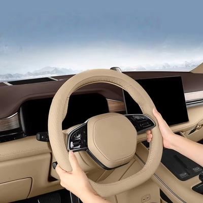Housse de Volant texturée Antidérapante Décorative pour Voiture Protection de Volant de Voiture Convient pour 38-42CM