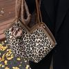 Popular Leopard Print Bag New Trendy Fashion Tote Bag Women Ins High-quality Texture One-shoulder Handbag