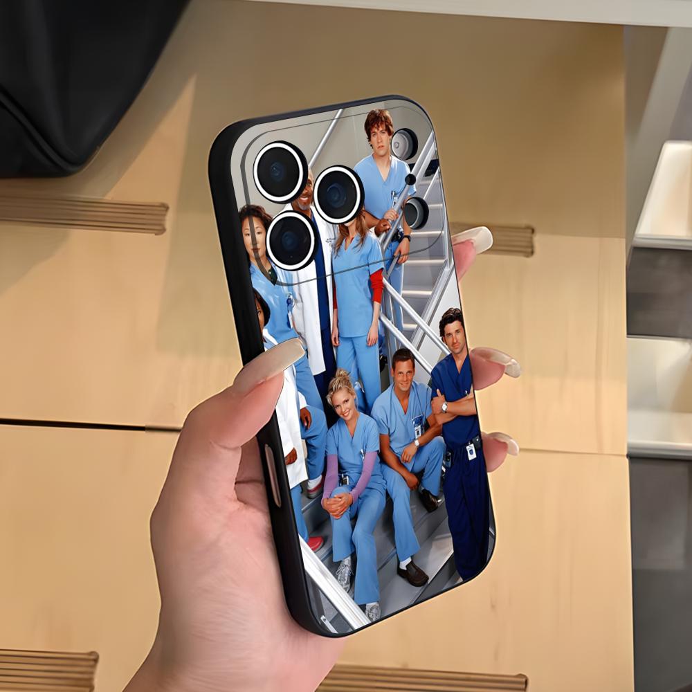 Hot TV Greys Anatomy Phone Case For IPhone 17 Air 16 E Pro Max 15 14 13 Mini 12 Pro 11 Max Plus Black Soft Shell