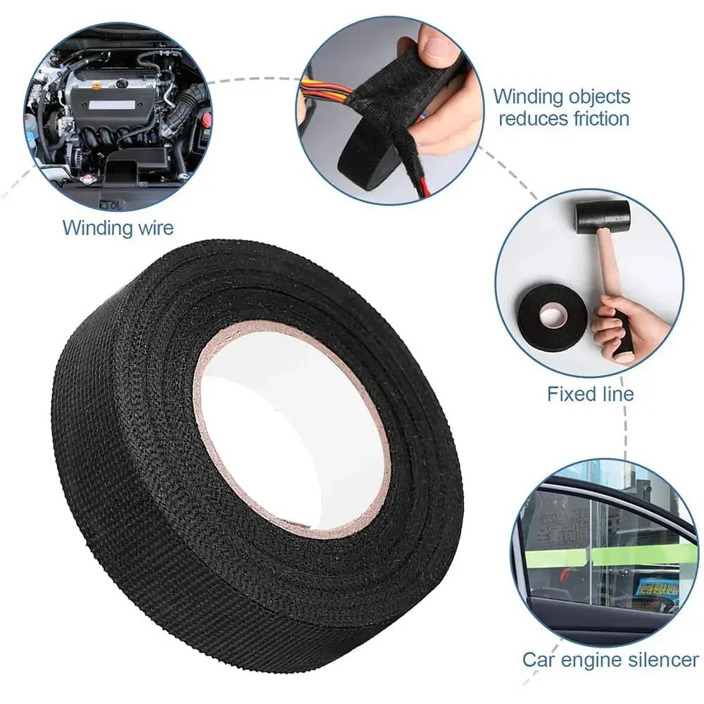 Electrical Insulating Tape Heat Resistant Harness Tape 9/19/32/80MM Car Cable Harness Wiring Loom Protection Waterproof Tape