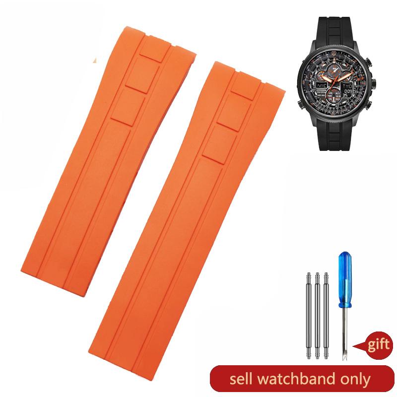 

Силиконовый ремешок для часов Citizen City Air Eagle Jy8035-04e 8030 Водонепроницаемый Потостойкий Резиновый Мужской Силиконовые Детали 23мм 23mm