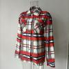 Autumn and Winter Women's Shirts Plaid Long Sleeve Shirt Flannel Tweed Jacket Tops