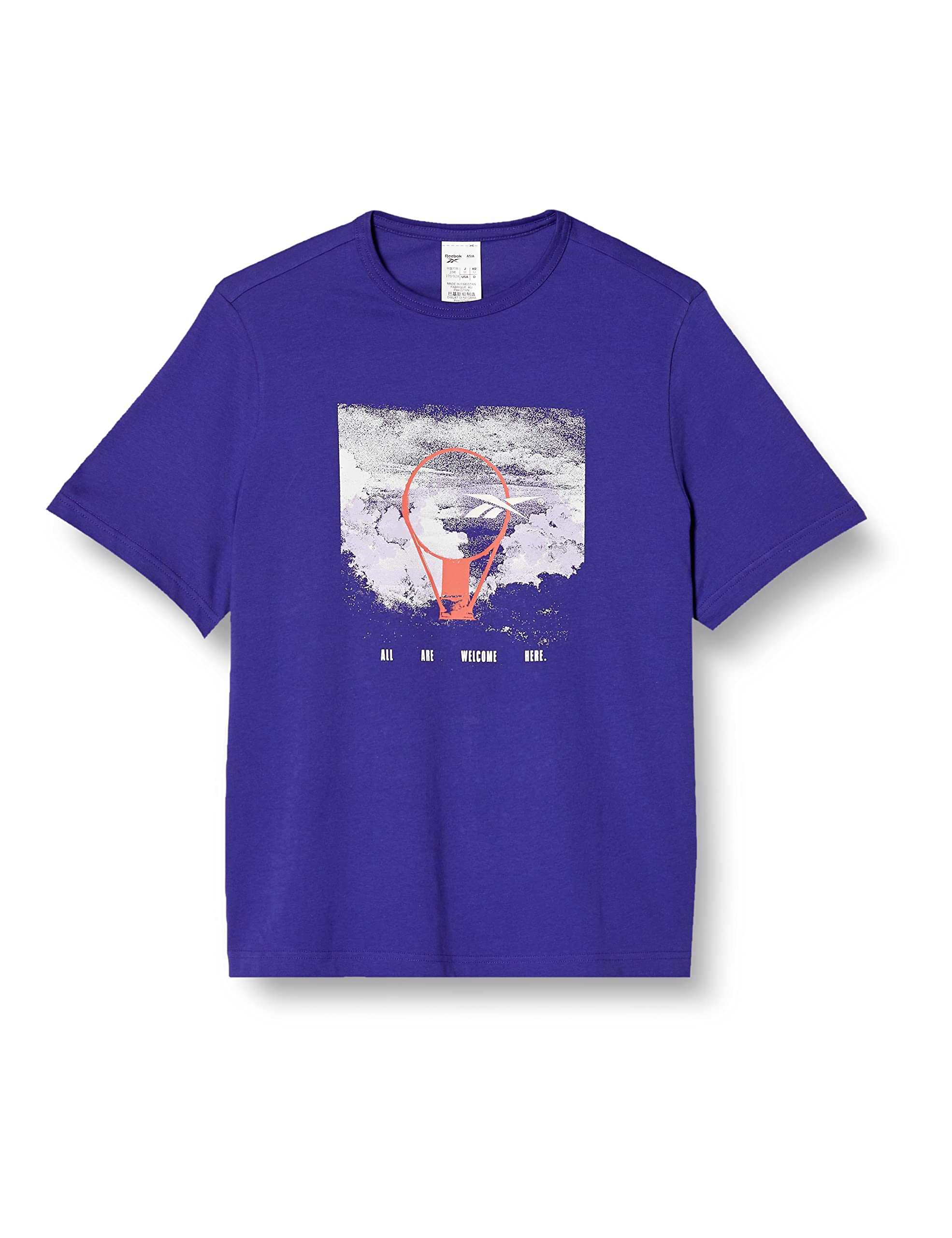 

Reebok Футболка мужская с коротким рукавом BB Basketball AAWH RIM SS CC581 Ярко-фиолетовая M (HN5802)