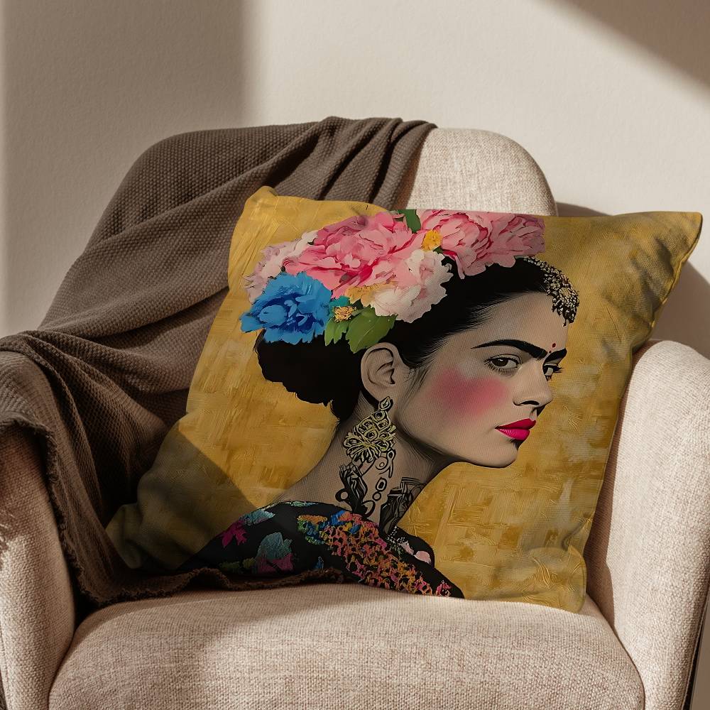 Printed Art Frida Kahlo pillow cover living room sofa cushion cover bedroom room bed pillow cover home decoration
