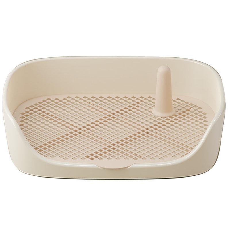 Large Anti-Splash Plastic Pet Toilet with Fence, Semi-Enclosed Design for Pets