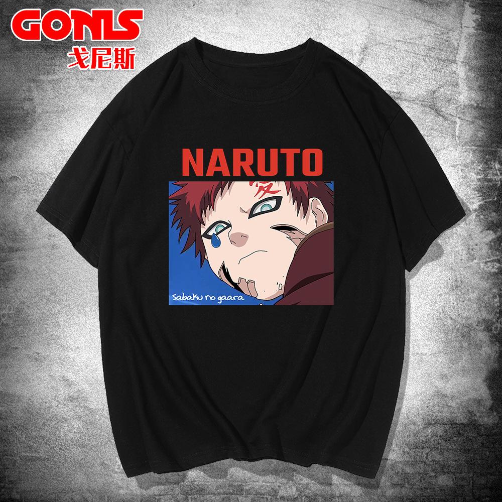 Naruto short-sleeved T-shirt men's and women's summer teen trendy brand I Ailuo printed pure cotton loose half-sleeved top