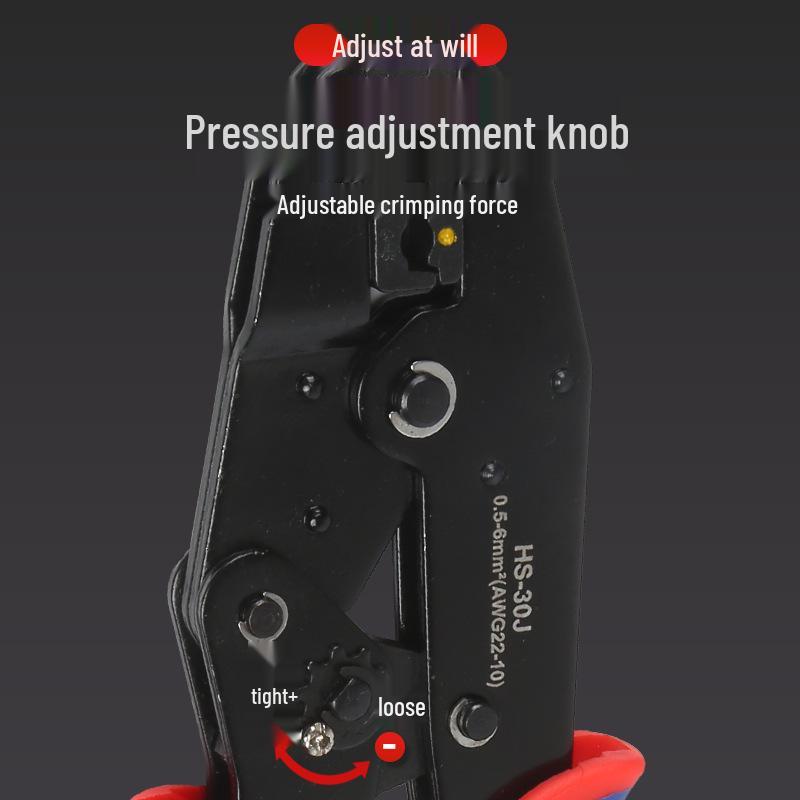 Pre-Insulated Terminal Ratchet Crimping Pliers Set for Electricians - HS-30J Model