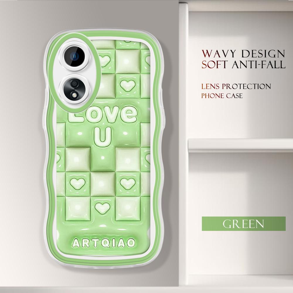 

Модный мягкий волнистый чехол для телефона с мультяшным узором, защита камеры, противоударный чехол для мобильного телефона OPPO Realme OnePlus OPPO Reno5