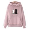 Women  Hoodies Casual Sweatshirt Winter Ladies Baggy Cat Jumper Pullover Tops