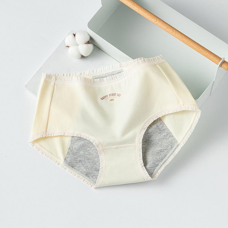 

10A Антибактериальные женские трусы для менструации - Непромокаемые из чистого хлопка L