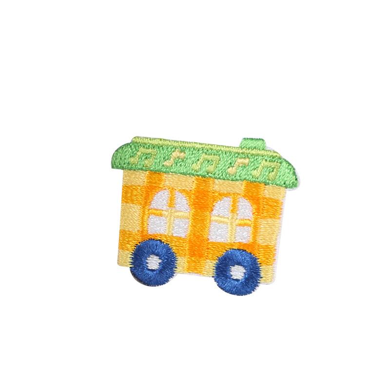 Three Love Little Train Cloth Sticker Clothes Pants Bag Decorative Sticker Self-Adhesive Seamless Hole Embroidery Patch Sticker