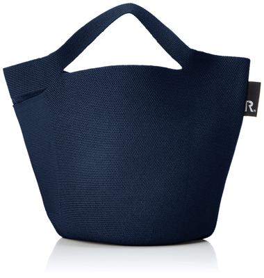 Free Hat Recycled Yarn Knitted Basket Tote Bag Baby Lou 0255 Navy [Rootote] Lightweight, Standing, Shape, Po-No