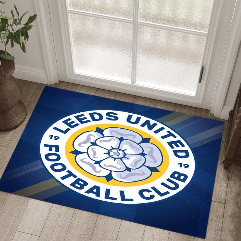 Tappeto in velluto di cristallo Design Leeds United Accogliente Non?Tappeto Stampato Antiscivolo per Camera da Letto Soggiorno Ingresso