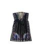 Antiqua Long Cotton African Print Kaftan Dobby Cotton Print One Size Dress Plus Sizes Available Stylish for Petite and Tall Women Look 05 Black One