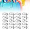 20 Stück D Nieten 13x7mm 360 Grad Drehung Schraubniet für Lederhalsband Gürtel Handtasche Hose