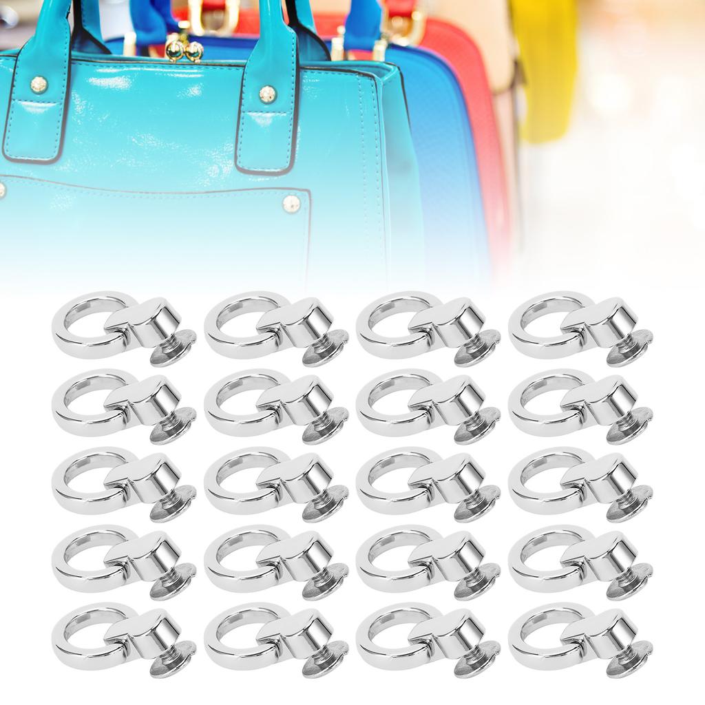 20 Stück D Nieten 13x7mm 360 Grad Drehung Schraubniet für Lederhalsband Gürtel Handtasche Hose