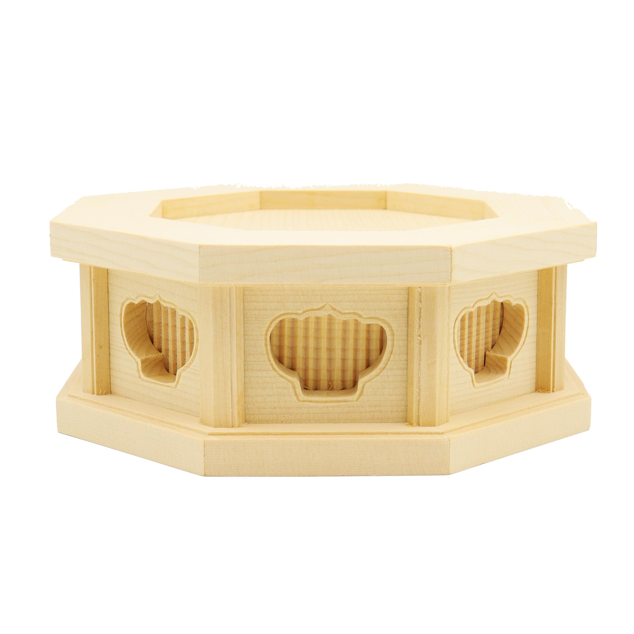 

Kurita s Specialty Buddhist Statue [Wood Carving Buddhist Altar] Octagonal Base for 2.5-inch Buddhist Statues (W12.5cm, D12.5cm, H5cm) Made of