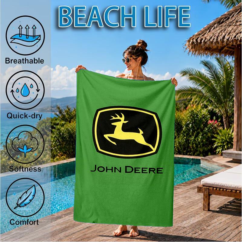 John Deere Design Beach Towel, Quick-drying, Easy to Care for, Suitable for Both Fitness and Beach Vacations,Sports Essential