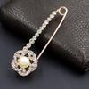 Versatile Rhinestone Flower Brooch Lapel Pin Accessory
