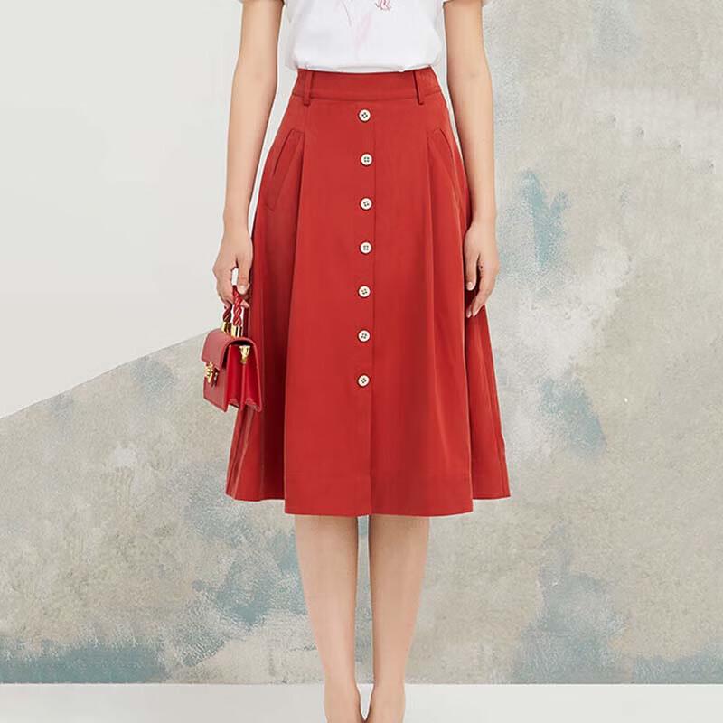 JESSIE Slimming Versatile A-Line Skirt L