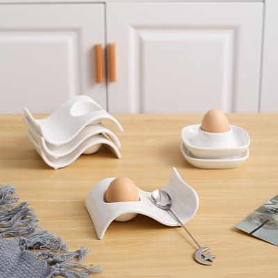 European Ceramic Egg Tray Creative Egg Cup White Ceramic Egg Tools Simple Kitchen Supplies Decorative Plates Kitchen Accessories