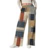 Women's Fashionable Loose Casual Wide-leg Pants Geometric Color Block Patchwork Printing