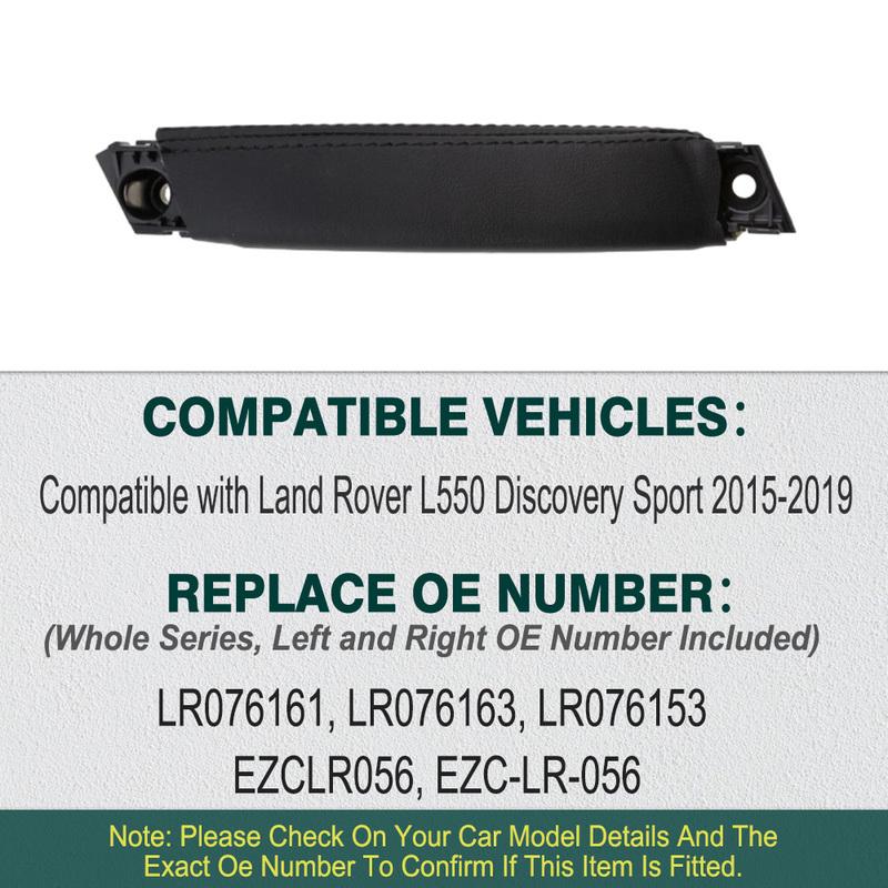 Left Right Car Interior Door Leather Pull Handle Assembly for Land Rover L550 Discovery Sport 2015 2016 2017 2018 Black
