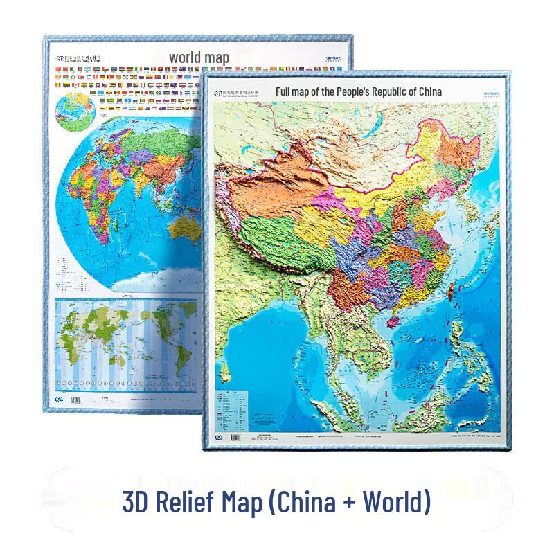 Shenxin 3D Embossed World Map Wall Decal