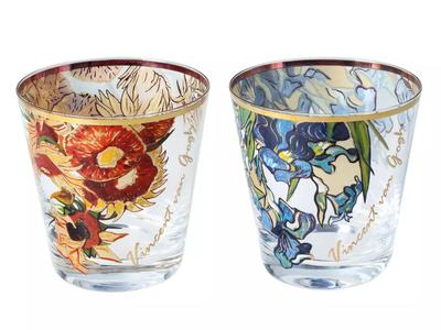 Carmani, Whiskey Glasses - VAN gogh/Sunflowers and Irises