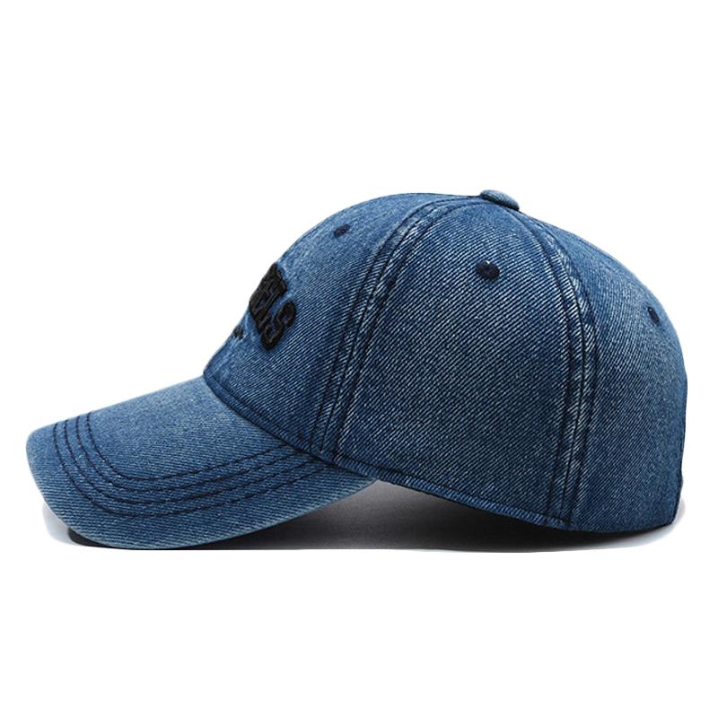 Denim Hat Men's Embroidered Cap Outdoor Women's Sunscreen Baseball Cap Letter Ponytail Panama Cap Sun Visor Hats
