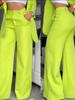 Elegantes Damen Anzug Set Hose mit Falten und Stehkragen