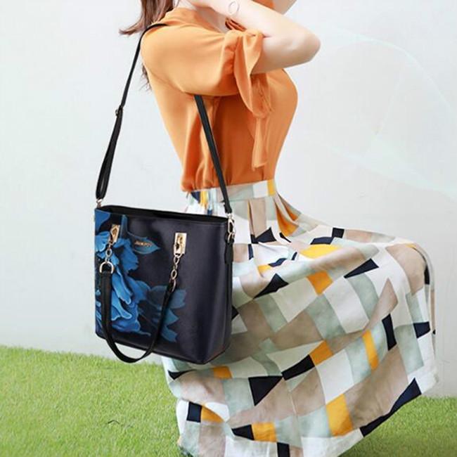 2023 mode Neue Handtasche frauen Boston Tasche Tinte Drucken Schulter Tasche Sechs Stück Set Mutter Tasche