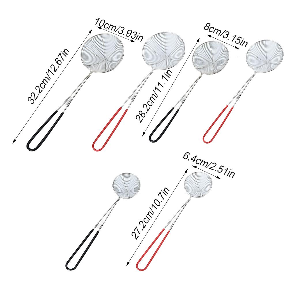 Skimmer Spoon Frying Vegetable Stainless Steel Strainer Scoop Nonslip Handle Cookware Cooking Tool Kitchen Accessories