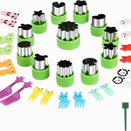 DYS Sada nerezových vykrajovátek na sušenky, Mini vykrajovátka na ovoce, Opakovaně použitelné DIY pekařské kuchyňské náčiní, na ovoce, zeleninu, pečivo