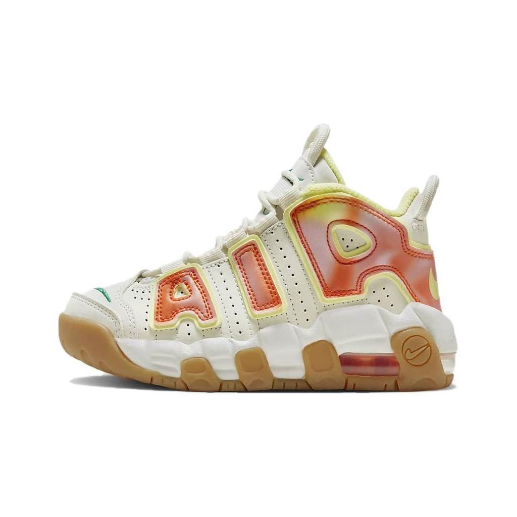 Nike Air More Uptempo PS Vše, co potřebujete Dětské tenisky Krémová Plachetnicová Stadionově zelená FB7704-100