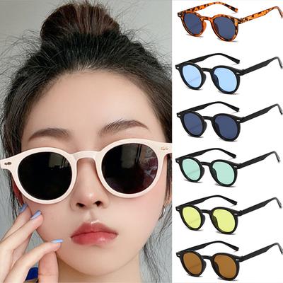 Fashion Round Sunglasses Unisex Vintage Small Frame Shades Glasses Men Women Outdoor UV Protection Rice Nail Green Eyeglasses