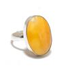 Yellow Septarian Gemstone Handmade 925 Sterling Silver Jewelry Ring Size 8 GK-4669