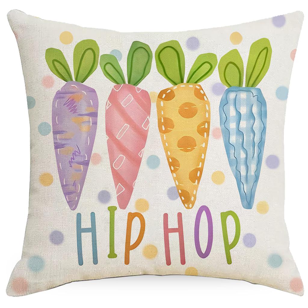 Easter Pillowcase Without Core Single-sided Printing Cute Resurrection Rabbit Bedroom Sofa Pillowcase