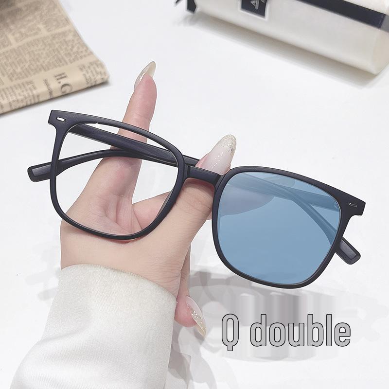 New Style Anti-Blue Light Photochromic Square Eyeglasses with Trendy Frame