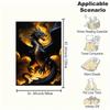 "Flaming Black Dragon Fantasy Art Print"Blanket Flannel Throw Blanket for Sofa, Bed, Travel, Camping, Office, Couch, Chair, And Bed Gift for