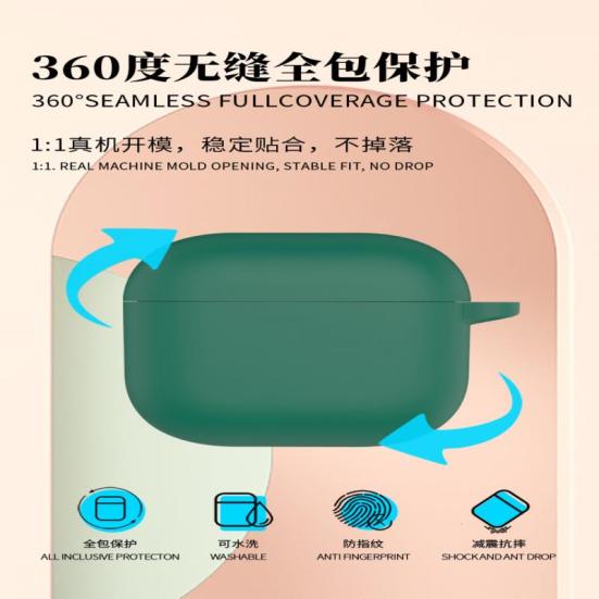 Suitable for Apple 2024 AirPods 4 earphones with silicone case, anti drop charging compartment, dust-proof earphone protective case