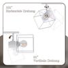 Spot de plafond - NETTLIFE - Spot 3 ampoules E14 - Blanc - Pivotant 350° - Métal